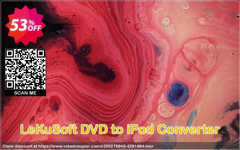 LeKuSoft DVD to iPod Converter Coupon, discount LeKuSoft DVD to iPod Converter Fearsome promo code 2024. Promotion: Fearsome promo code of LeKuSoft DVD to iPod Converter 2024