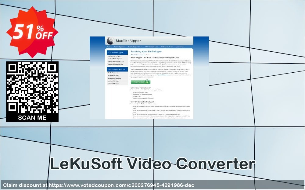 LeKuSoft Video Converter Coupon, discount LeKuSoft Video Converter Excellent promotions code 2023. Promotion: Excellent promotions code of LeKuSoft Video Converter 2023