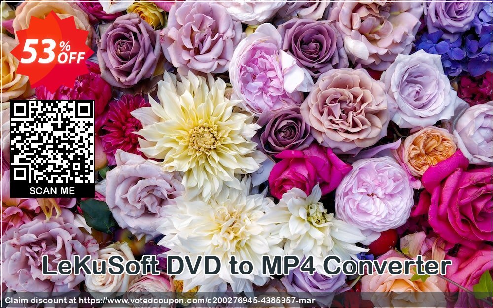 LeKuSoft DVD to MP4 Converter Coupon, discount LeKuSoft DVD to MP4 Converter Staggering offer code 2024. Promotion: Staggering offer code of LeKuSoft DVD to MP4 Converter 2024