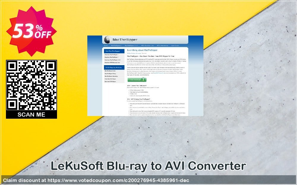 LeKuSoft Blu-ray to AVI Converter Coupon, discount LeKuSoft Blu-ray to AVI Converter Formidable promotions code 2023. Promotion: Formidable promotions code of LeKuSoft Blu-ray to AVI Converter 2023