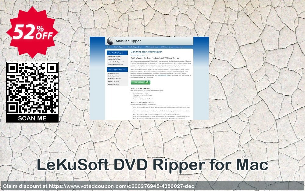 LeKuSoft DVD Ripper for MAC Coupon, discount LeKuSoft DVD Ripper for Mac Imposing offer code 2023. Promotion: Imposing offer code of LeKuSoft DVD Ripper for Mac 2023