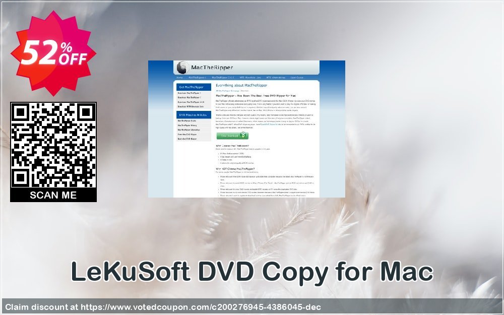 LeKuSoft DVD Copy for MAC Coupon, discount LeKuSoft DVD Copy for Mac Awesome promotions code 2023. Promotion: Awesome promotions code of LeKuSoft DVD Copy for Mac 2023