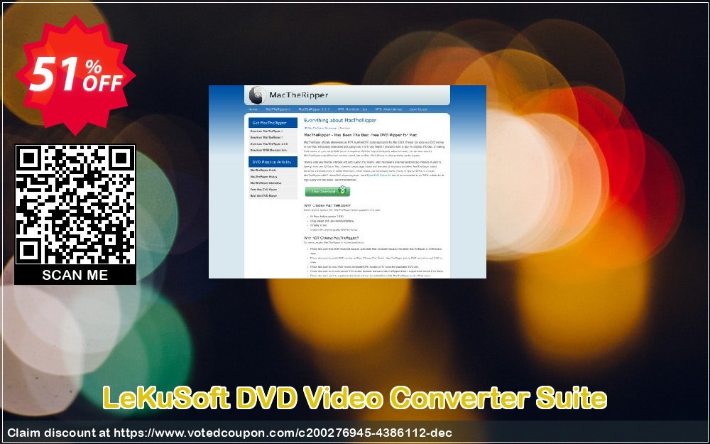 LeKuSoft DVD Video Converter Suite Coupon, discount LeKuSoft DVD Video Converter Suite Special discount code 2023. Promotion: Special discount code of LeKuSoft DVD Video Converter Suite 2023