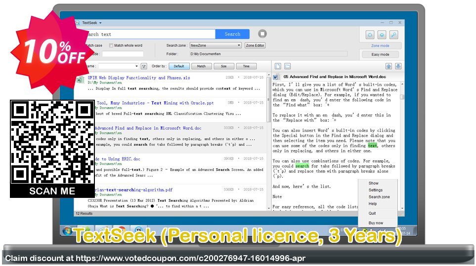 TextSeek, Personal licence, 3 Years  Coupon Code Apr 2024, 10% OFF - VotedCoupon