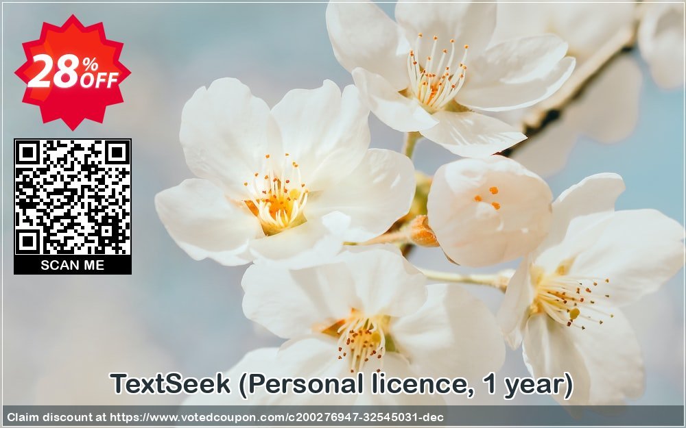 TextSeek, Personal licence, Yearly  Coupon, discount TextSeek (Personal licence, 1 year)  Hottest promo code 2023. Promotion: Hottest promo code of TextSeek (Personal licence, 1 year)  2023