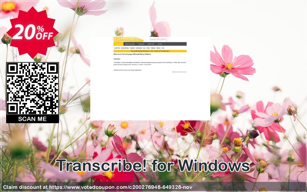Transcribe! for WINDOWS Coupon, discount Transcribe! for Windows Wonderful deals code 2023. Promotion: Wonderful deals code of Transcribe! for Windows 2023