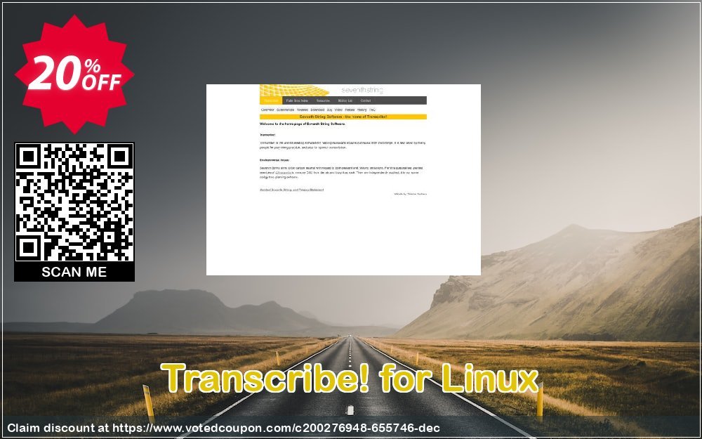 Transcribe! for Linux Coupon, discount Transcribe! for Linux Amazing sales code 2023. Promotion: Amazing sales code of Transcribe! for Linux 2023