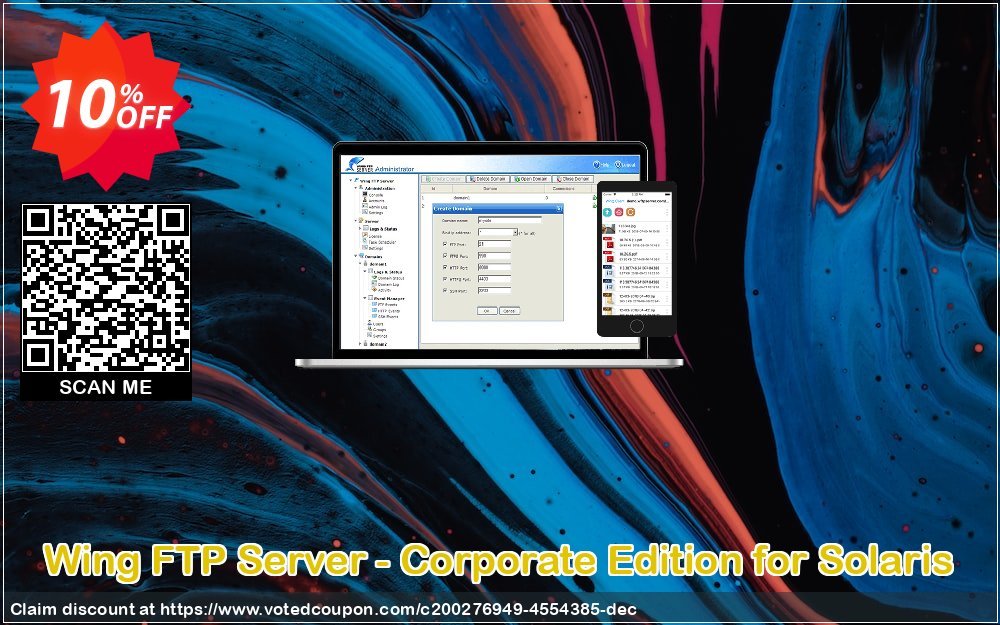 Wing FTP Server - Corporate Edition for Solaris Coupon, discount Wing FTP Server - Corporate Edition for Solaris Stunning discount code 2024. Promotion: Stunning discount code of Wing FTP Server - Corporate Edition for Solaris 2024