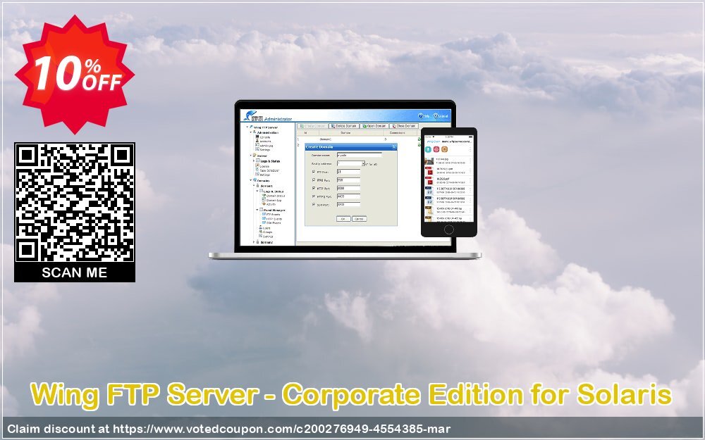 Wing FTP Server - Corporate Edition for Solaris Coupon, discount Wing FTP Server - Corporate Edition for Solaris Stunning discount code 2024. Promotion: Stunning discount code of Wing FTP Server - Corporate Edition for Solaris 2024