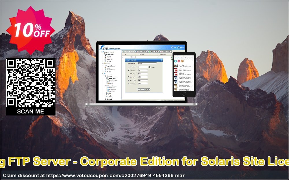 Wing FTP Server - Corporate Edition for Solaris Site Plan Coupon, discount Wing FTP Server - Corporate Edition for Solaris Site License Staggering promo code 2024. Promotion: Staggering promo code of Wing FTP Server - Corporate Edition for Solaris Site License 2024