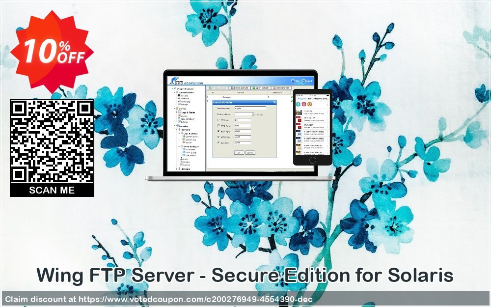 Wing FTP Server - Secure Edition for Solaris Coupon, discount Wing FTP Server - Secure Edition for Solaris Formidable deals code 2024. Promotion: Formidable deals code of Wing FTP Server - Secure Edition for Solaris 2024