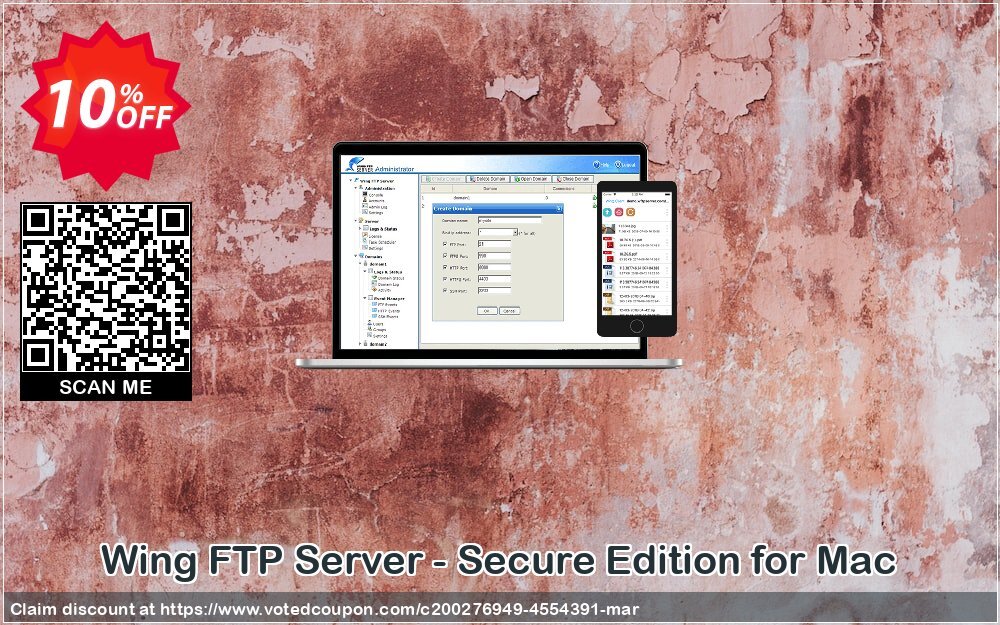 Wing FTP Server - Secure Edition for MAC Coupon, discount Wing FTP Server - Secure Edition for Mac Fearsome offer code 2024. Promotion: Fearsome offer code of Wing FTP Server - Secure Edition for Mac 2024