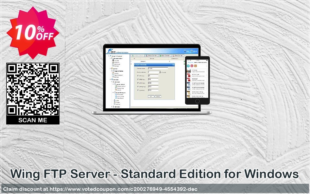 Wing FTP Server - Standard Edition for WINDOWS Coupon, discount Wing FTP Server - Standard Edition for Windows Dreaded discount code 2024. Promotion: Dreaded discount code of Wing FTP Server - Standard Edition for Windows 2024