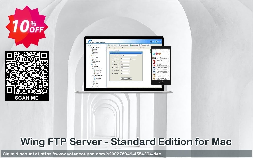 Wing FTP Server - Standard Edition for MAC Coupon, discount Wing FTP Server - Standard Edition for Mac Marvelous discounts code 2023. Promotion: Marvelous discounts code of Wing FTP Server - Standard Edition for Mac 2023