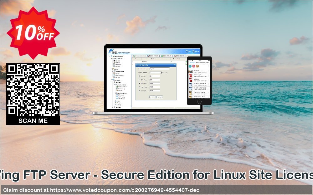 Wing FTP Server - Secure Edition for Linux Site Plan Coupon, discount Wing FTP Server - Secure Edition for Linux Site License Amazing promo code 2023. Promotion: Amazing promo code of Wing FTP Server - Secure Edition for Linux Site License 2023
