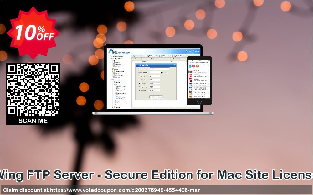 Wing FTP Server - Secure Edition for MAC Site Plan Coupon, discount Wing FTP Server - Secure Edition for Mac Site License Stunning discounts code 2024. Promotion: Stunning discounts code of Wing FTP Server - Secure Edition for Mac Site License 2024