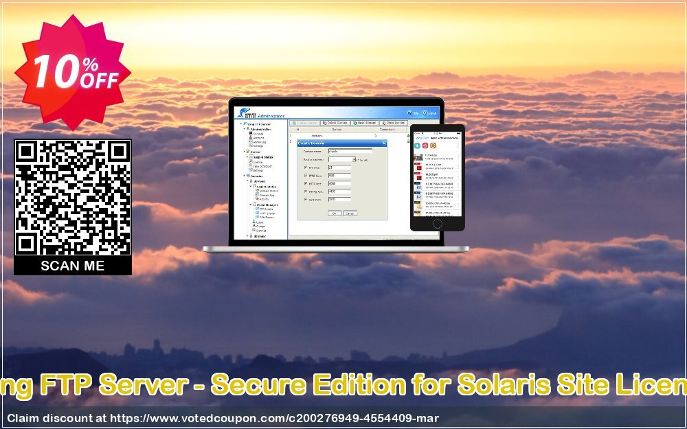 Wing FTP Server - Secure Edition for Solaris Site Plan Coupon, discount Wing FTP Server - Secure Edition for Solaris Site License Staggering promotions code 2024. Promotion: Staggering promotions code of Wing FTP Server - Secure Edition for Solaris Site License 2024