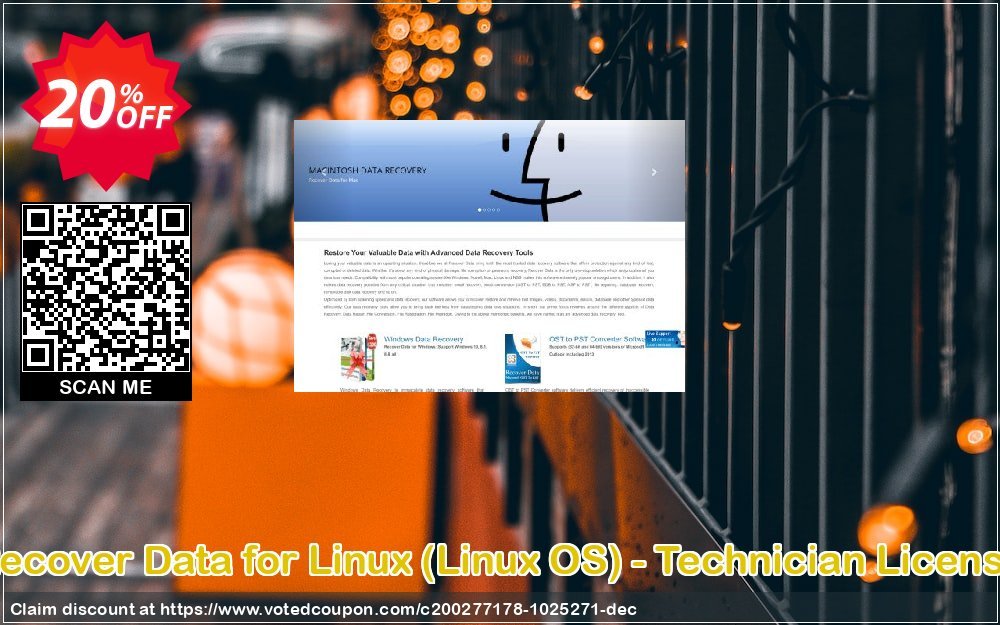 Get 20% OFF Recover Data for Linux, Linux OS - Technician License Coupon