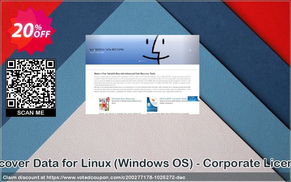 Get 20% OFF Recover Data for Linux, Windows OS - Corporate License Coupon