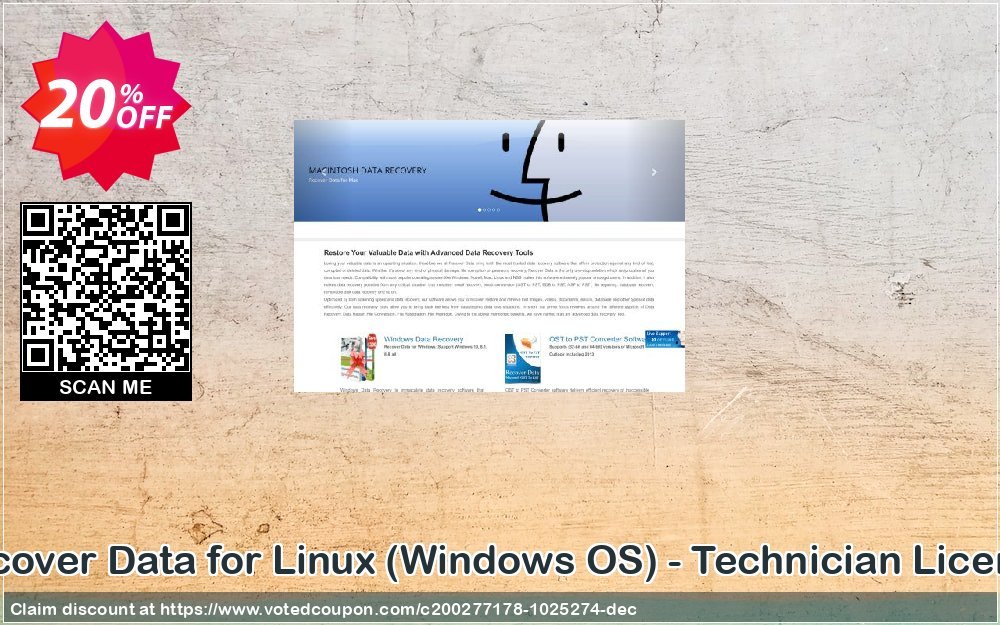 Recover Data for Linux, WINDOWS OS - Technician Plan Coupon, discount Recover Data for Linux (Windows OS) - Technician License Wondrous promotions code 2023. Promotion: Wondrous promotions code of Recover Data for Linux (Windows OS) - Technician License 2023