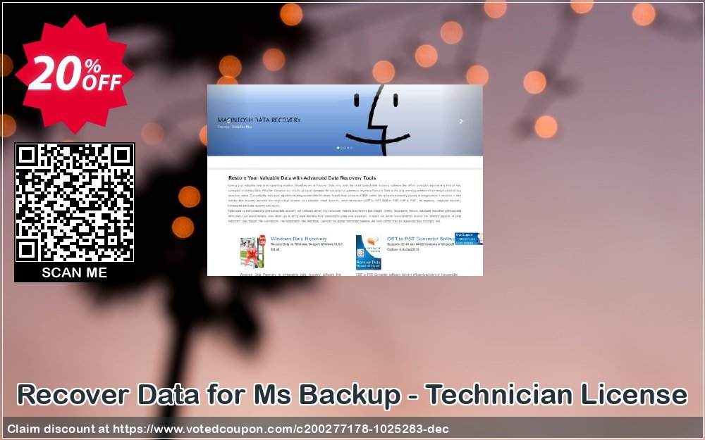 Recover Data for Ms Backup - Technician Plan Coupon, discount Recover Data for Ms Backup - Technician License Exclusive deals code 2024. Promotion: Exclusive deals code of Recover Data for Ms Backup - Technician License 2024