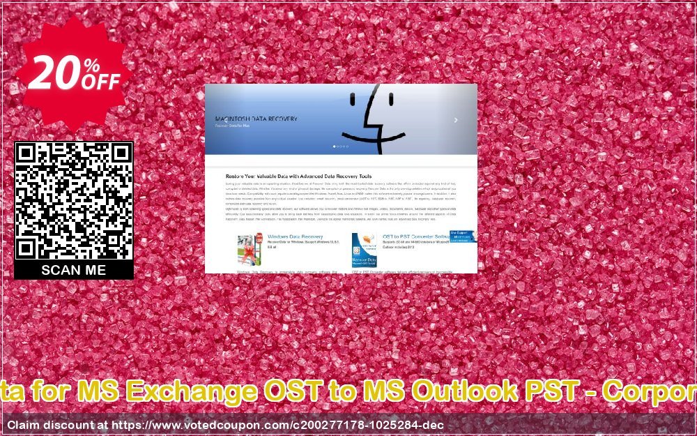 Recover Data for MS Exchange OST to MS Outlook PST - Corporate Plan Coupon Code May 2024, 20% OFF - VotedCoupon