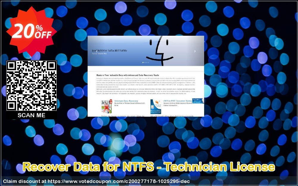 Recover Data for NTFS - Technician Plan Coupon, discount Recover Data for NTFS - Technician License Excellent promotions code 2023. Promotion: Excellent promotions code of Recover Data for NTFS - Technician License 2023
