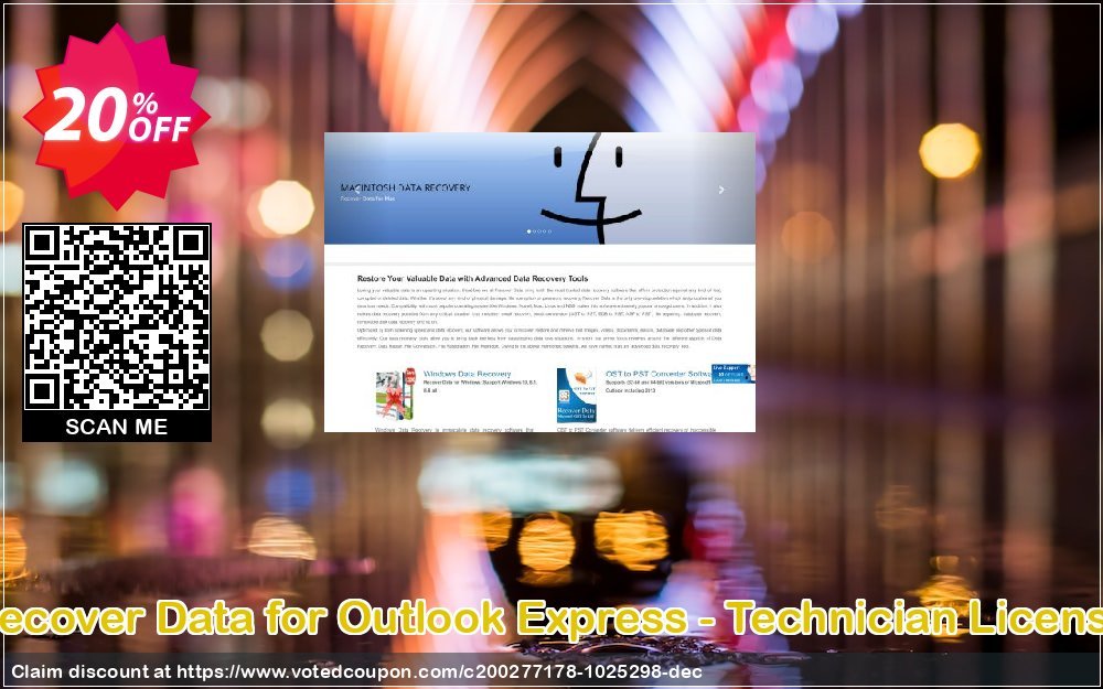 Recover Data for Outlook Express - Technician Plan Coupon, discount Recover Data for Outlook Express - Technician License Awful offer code 2023. Promotion: Awful offer code of Recover Data for Outlook Express - Technician License 2023