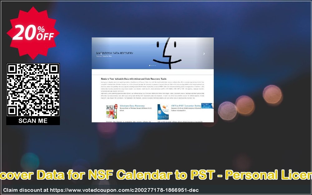 Recover Data for NSF Calendar to PST - Personal Plan Coupon, discount Recover Data for NSF Calendar to PST - Personal License Imposing discount code 2023. Promotion: Imposing discount code of Recover Data for NSF Calendar to PST - Personal License 2023