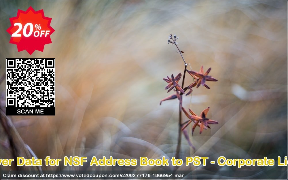 Recover Data for NSF Address Book to PST - Corporate Plan Coupon Code Apr 2024, 20% OFF - VotedCoupon