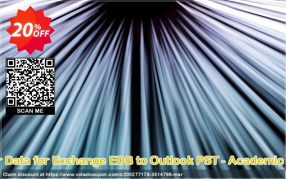 Recover Data for Exchange EDB to Outlook PST - Academic Plan Coupon Code May 2024, 20% OFF - VotedCoupon