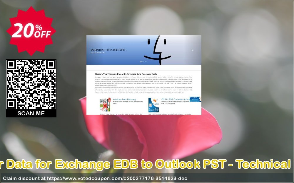 Recover Data for Exchange EDB to Outlook PST - Technical Plan Coupon Code Apr 2024, 20% OFF - VotedCoupon