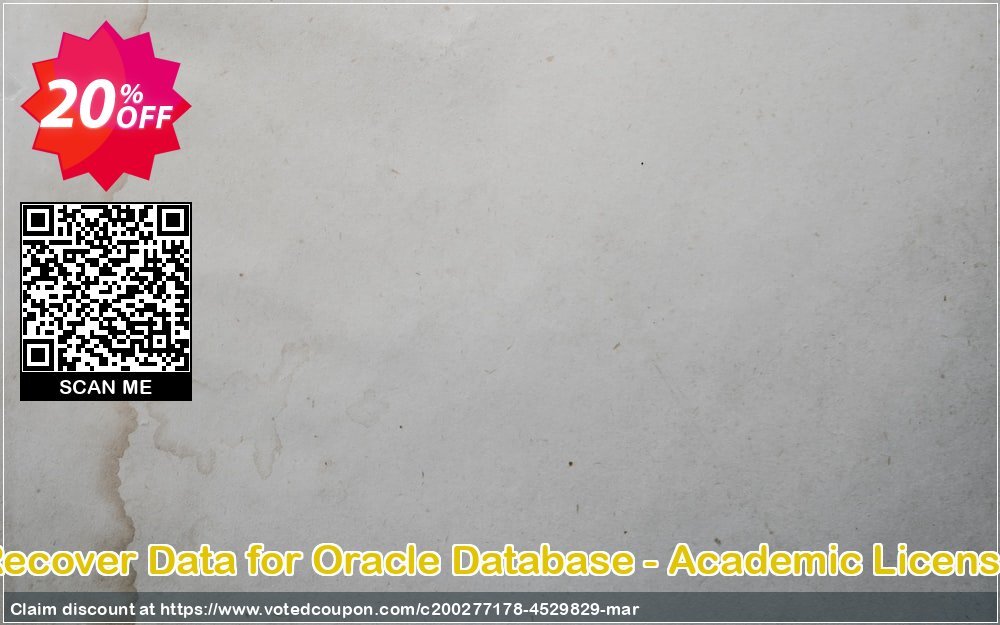 Recover Data for Oracle Database - Academic Plan Coupon, discount Recover Data for Oracle Database - Academic License Marvelous promo code 2024. Promotion: Marvelous promo code of Recover Data for Oracle Database - Academic License 2024