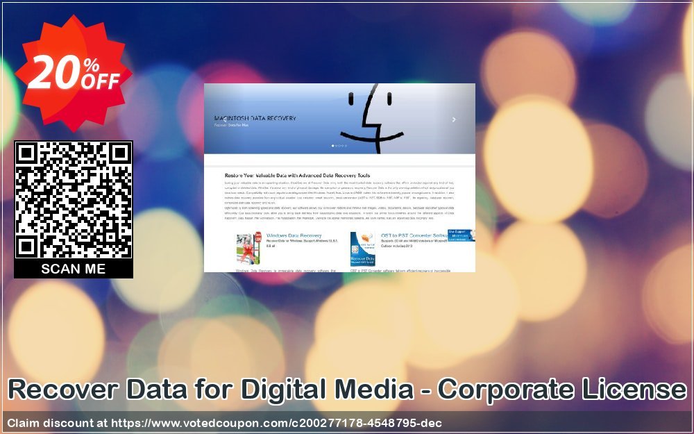 Recover Data for Digital Media - Corporate Plan Coupon, discount Recover Data for Digital Media - Corporate License Stunning sales code 2023. Promotion: Stunning sales code of Recover Data for Digital Media - Corporate License 2023