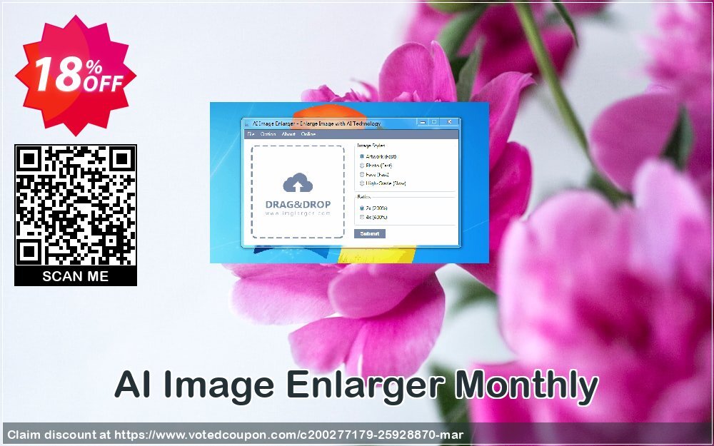 AI Image Enlarger Monthly Coupon Code May 2024, 18% OFF - VotedCoupon