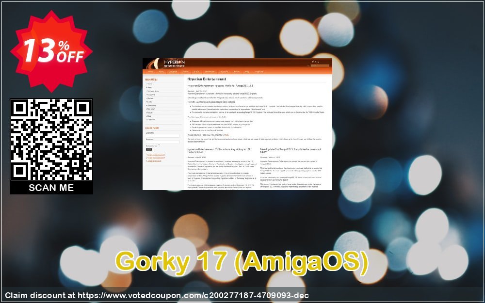 Gorky 17, AmigaOS  Coupon, discount Gorky 17 (AmigaOS) Awful discounts code 2023. Promotion: Awful discounts code of Gorky 17 (AmigaOS) 2023