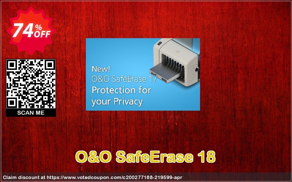 O&O SafeErase 18 Coupon, discount 60% OFF O&O SafeErase Professional Edition Oct 2023. Promotion: Big promo code of O&O SafeErase Professional Edition, tested in October 2023