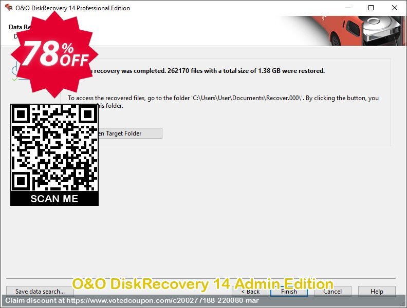 O&O DiskRecovery 14 Admin Edition Coupon, discount 78% OFF O&O DiskRecovery 14 Admin Edition, verified. Promotion: Big promo code of O&O DiskRecovery 14 Admin Edition, tested & approved