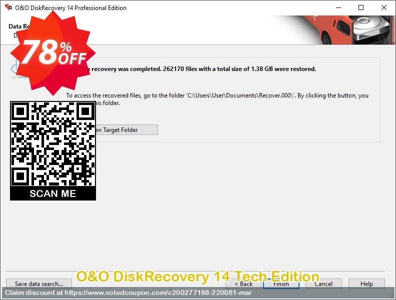 O&O DiskRecovery 14 Tech Edition Coupon Code Apr 2024, 78% OFF - VotedCoupon