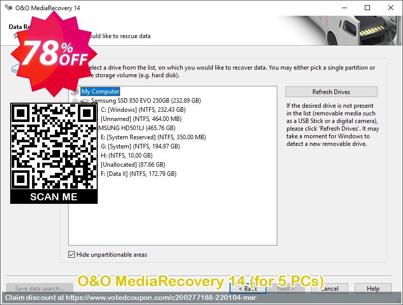 O&O MediaRecovery 14, for 5 PCs  Coupon Code Apr 2024, 78% OFF - VotedCoupon