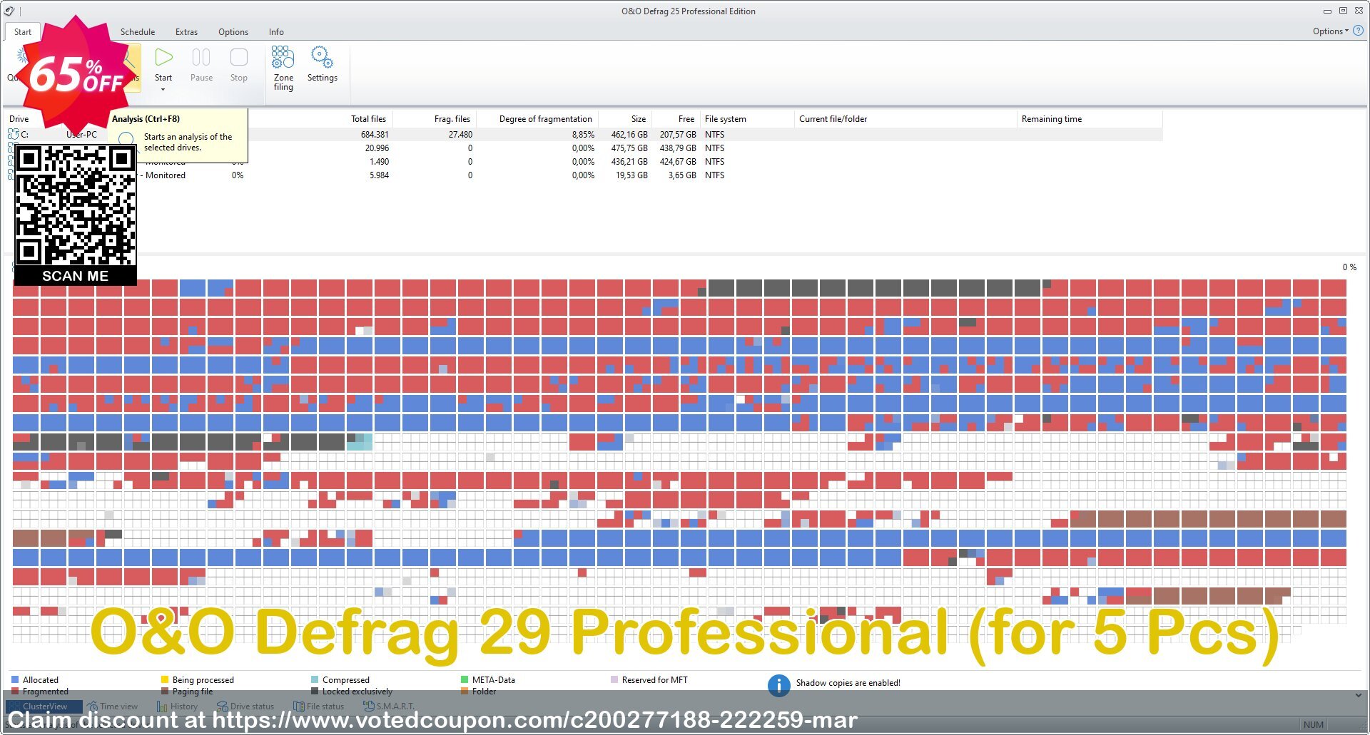 O&O Defrag 28 Professional, for 5 Pcs  Coupon Code Apr 2024, 65% OFF - VotedCoupon