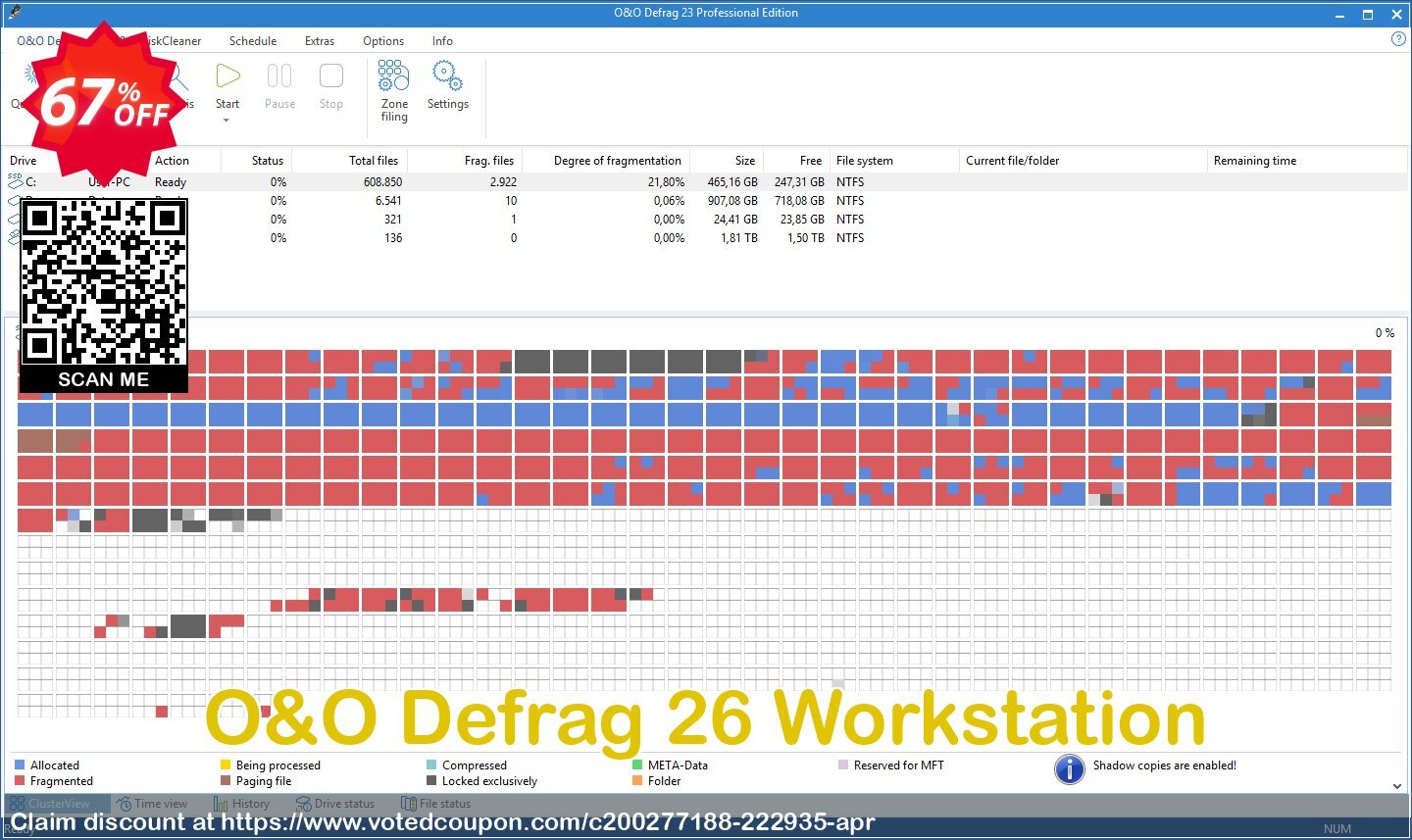 O&O Defrag 26 Workstation Coupon Code Mar 2024, 67% OFF - VotedCoupon