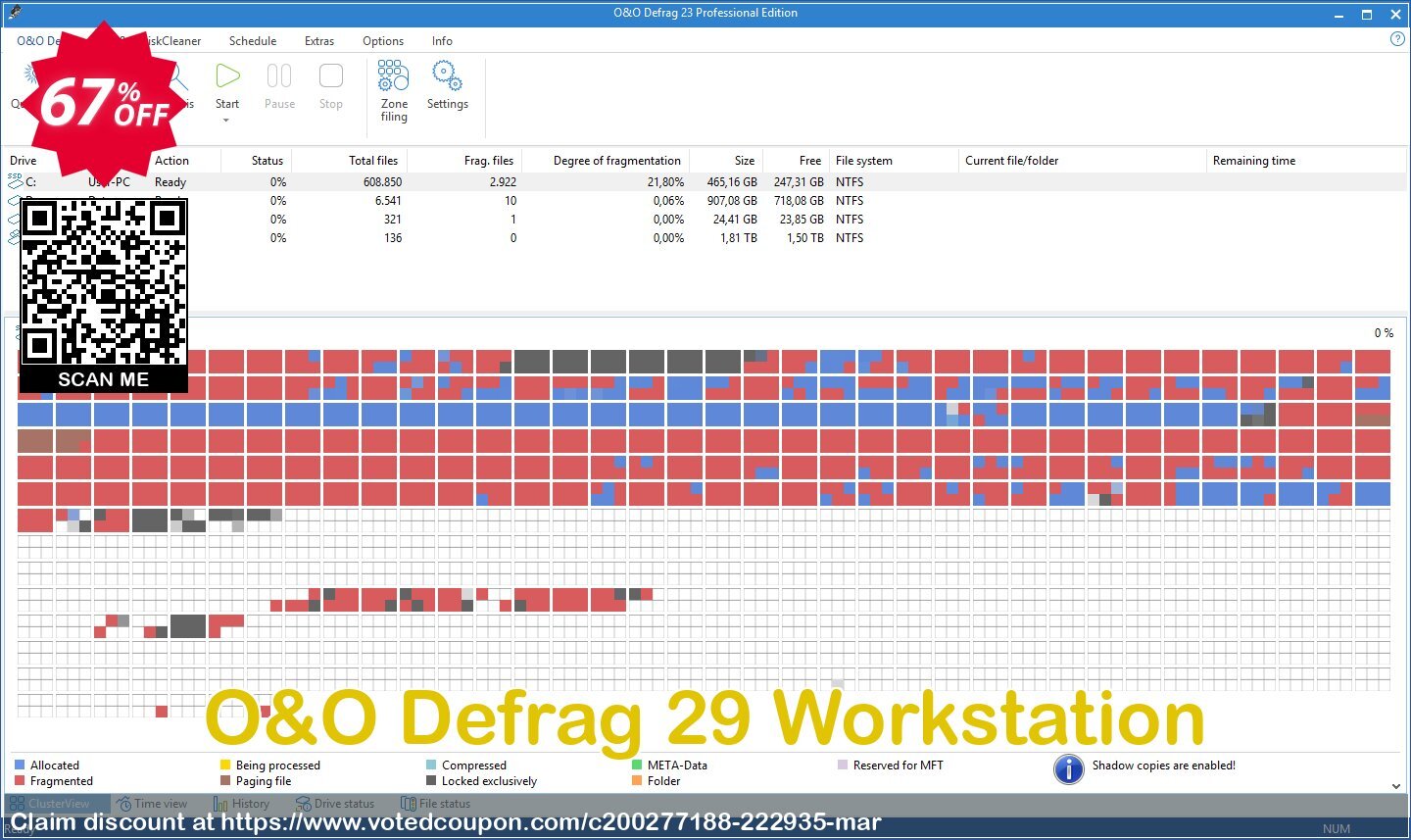 O&O Defrag 26 Workstation voted-on promotion codes