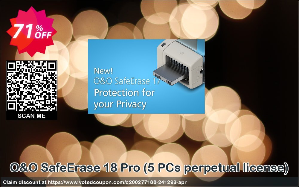 O&O SafeErase 18 Pro, 5 PCs perpetual Plan  Coupon Code Jun 2023, 71% OFF - VotedCoupon