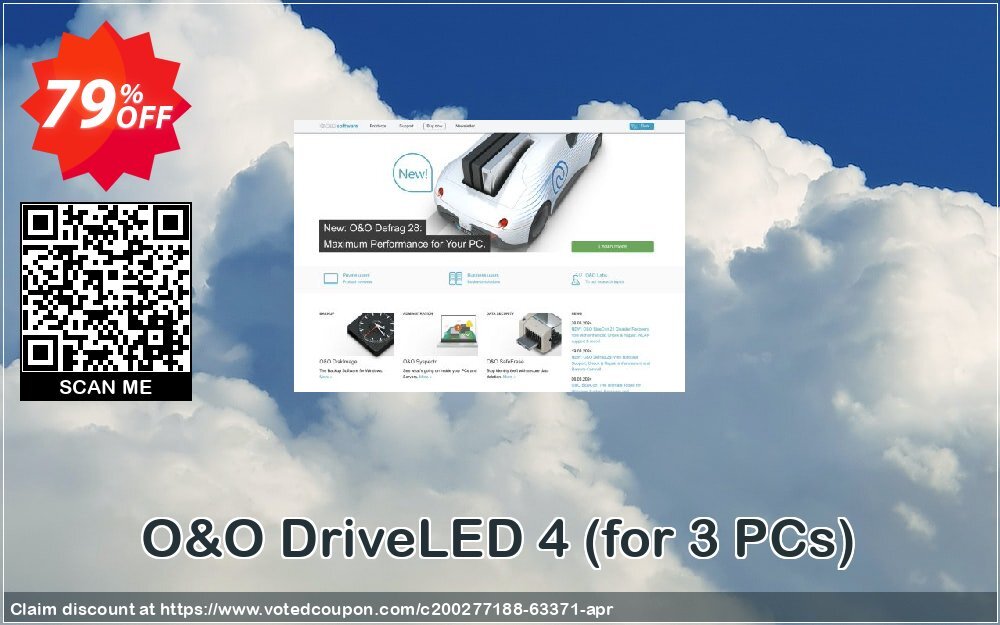 O&O DriveLED 4, for 3 PCs  Coupon, discount 78% OFF O&O DriveLED 4 (for 3 PCs), verified. Promotion: Big promo code of O&O DriveLED 4 (for 3 PCs), tested & approved