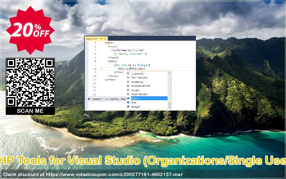 PHP Tools for Visual Studio, Organizations/Single User  Coupon, discount PHP Tools for Visual Studio - Commercial License Stunning promo code 2024. Promotion: Fearsome discount code of PHP Tools for Visual Studio - Commercial License 2024