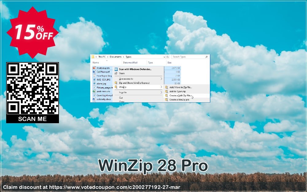 WinZip 28 Pro Coupon, discount 15% OFF WinZip 28 Pro, verified. Promotion: Awesome deals code of WinZip 28 Pro, tested & approved