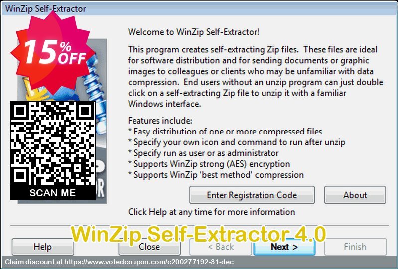 WinZip Self-Extractor 4.0 Coupon, discount 10% OFF WinZip Self-Extractor 4.0 2023. Promotion: Awesome deals code of WinZip Self-Extractor 4.0, tested in {{MONTH}}
