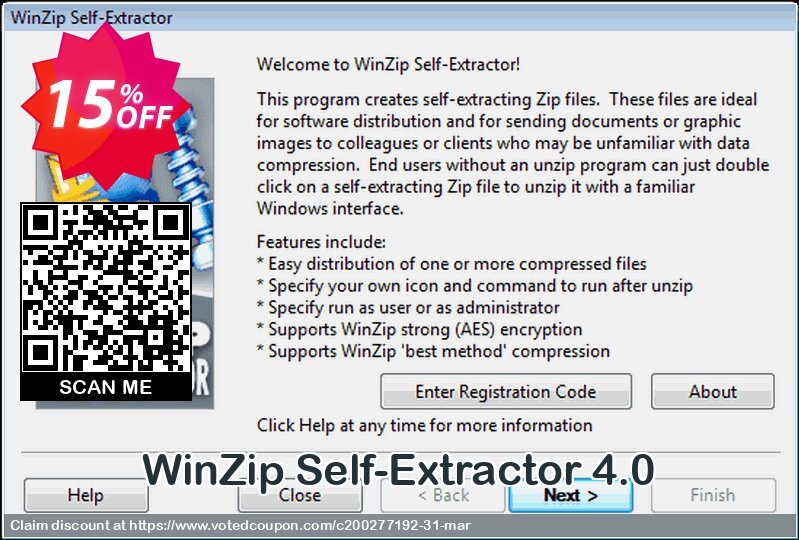 WinZip Self-Extractor 4.0 Coupon Code May 2024, 15% OFF - VotedCoupon