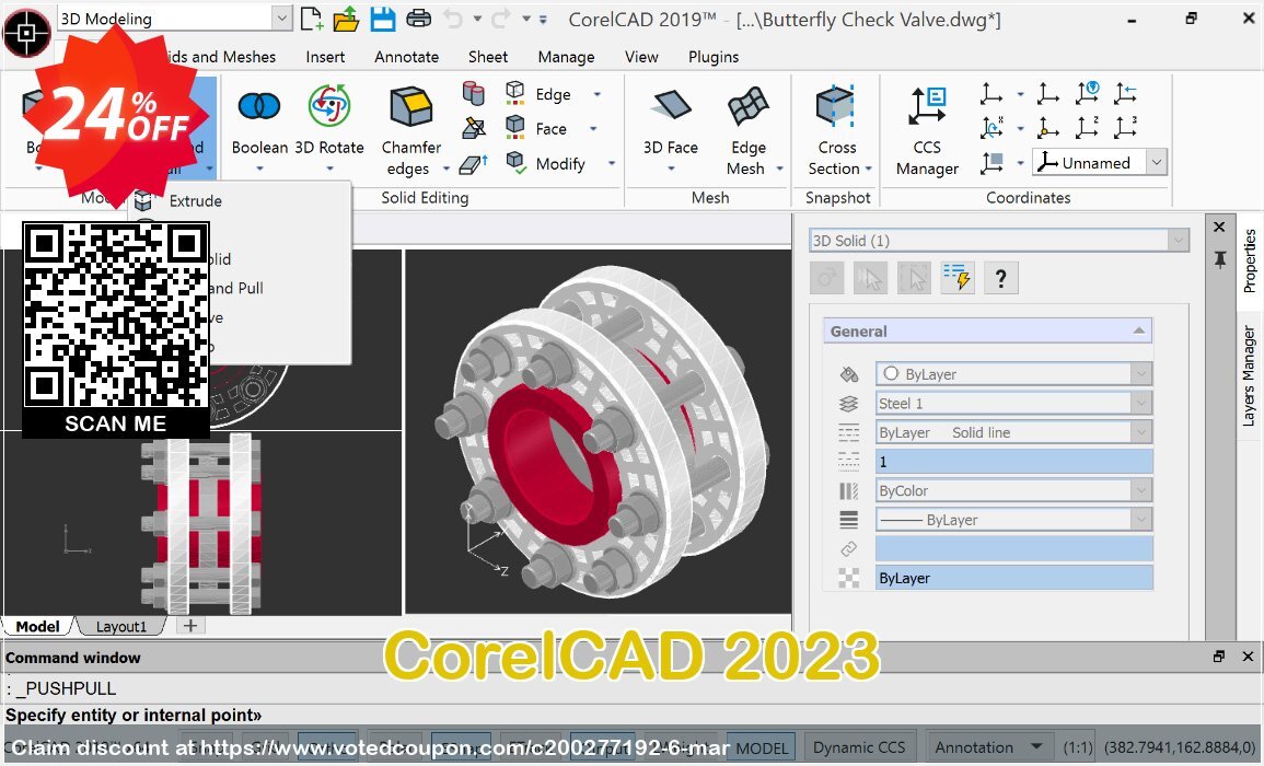 CorelCAD 2023 voted-on promotion codes